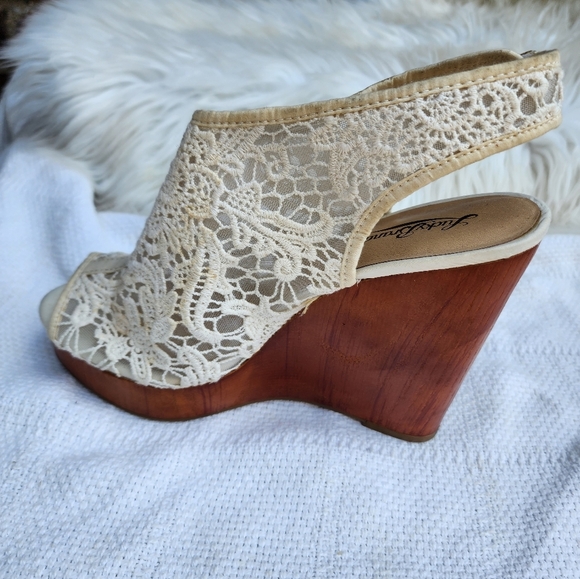 Sexy Lace wedge sandals‎ 10 - Picture 1 of 10